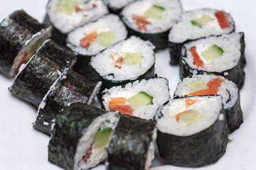 roll closeup on white background