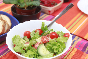 Salad In A White Bowl