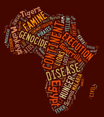 africa tag cloud illustration - concepts