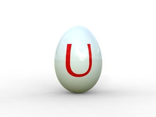 Egg letter U