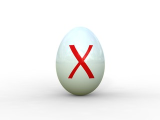 Egg letter X