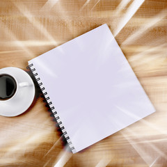 White cup and white page