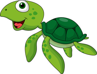 Cute sea turtle cartoon