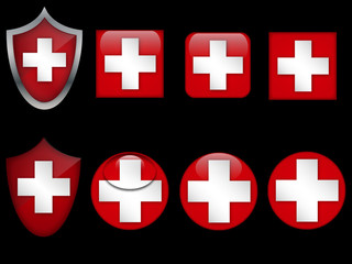 flag of Switzerland - obrazy, fototapety, plakaty