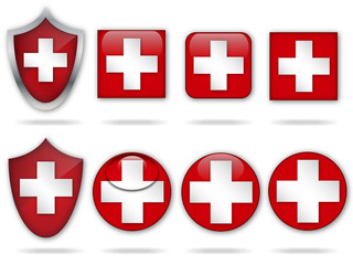 flag of Switzerland - obrazy, fototapety, plakaty