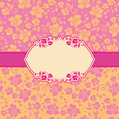 Template frame design for greeting card .