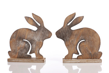 Hasen Silhouetten mit gelben Narzissen - Osterhasen © absolutimages