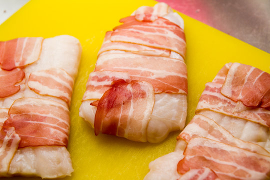 Steinbeisserfilet im Speckmantel