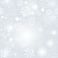 Snowflakes seamless pattern, snow background.