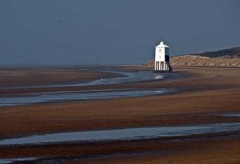 Lighthouse on Burnham Beach, somerset, England