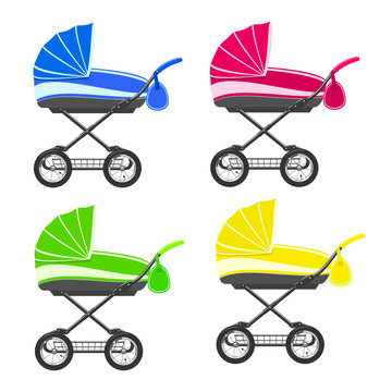 Colored strollers