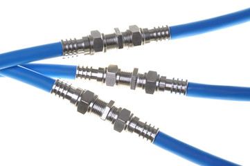 Coaxial cables with connectors, media systems