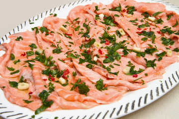 marinated salmon