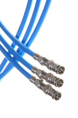 Coaxial cables with connectors, media systems