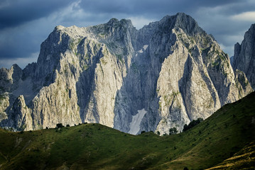 Monumental mountain ridge in Montenegro
