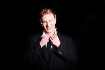 Fototapeta premium Smiling Young Business Man