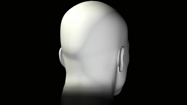 Man portrait rotating head