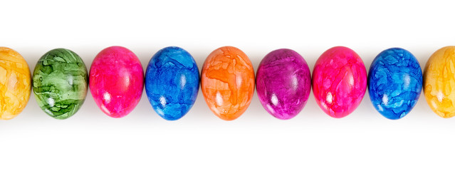 easter eggs isolated on white background