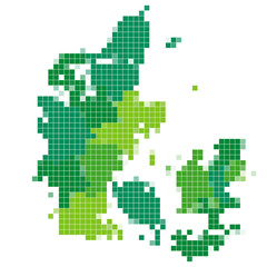 Fototapeta na wymiar Dania mapa mozaika