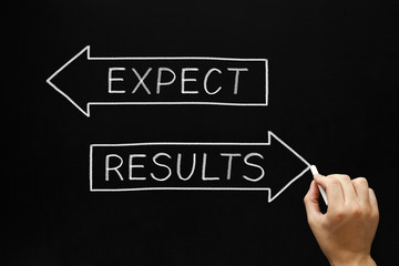Results and Expectations Concept
