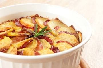 potato casserole side view
