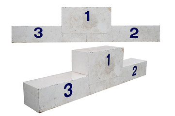 podium on white background