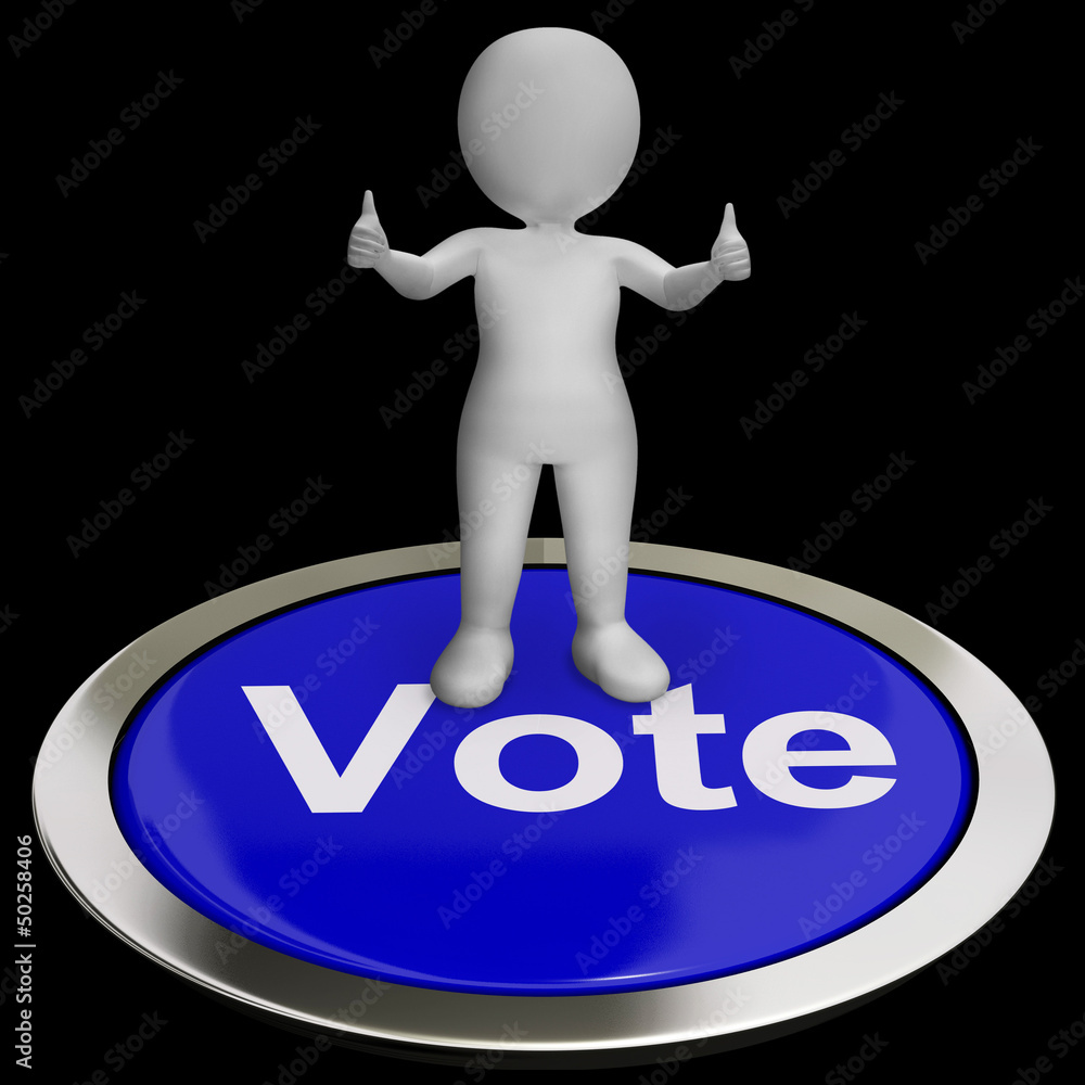 Poster vote button showing options voting or choice