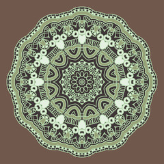 Vector round decorative design element
