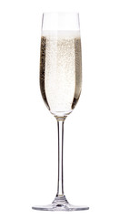 glass of champagne isolated