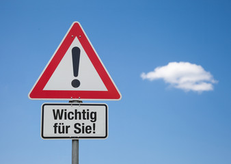 Achtung Wolke WICHTIG FÜR SIE!