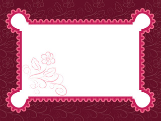 Template frame design for greeting card