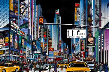 Poster Im Rahmen street in New York city © Isaxar