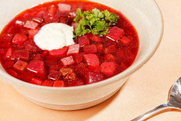 Russian cuisine. Borscht