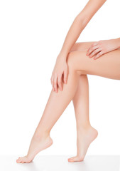 Smooth skin on female legs.