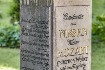 Mozart family mausoleum at Salzburg, Austria