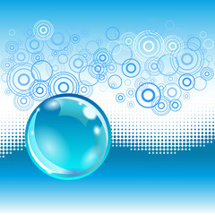 Water abstract background with bubble.