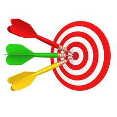 darts took center targets