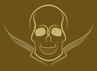 Abstract vector illustration of a skull