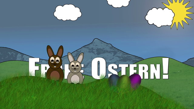 Osterhasen "Frohe Ostern"