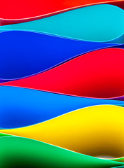 Colorful paper pattern in unique elliptical shapes