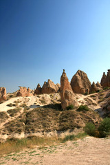 Fototapeta na wymiar Słynny falliczne formacje skalne w Capapdocia, Turcja