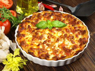 Lasagne in der Form