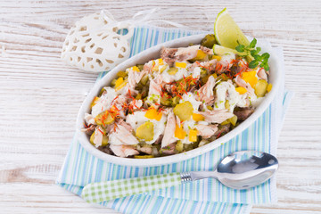  mackerel fillet with salad