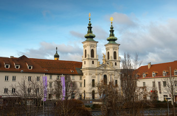 The Baroque Church of Mariahilf (Mariahilfkirche) in Graz