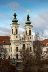 Fototapeta na wymiar The Baroque Church of Mariahilf (Mariahilfkirche) in Graz