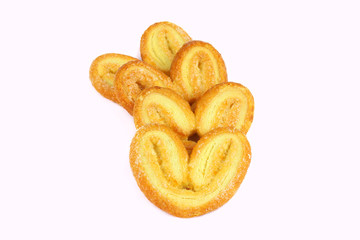 Palmiers. Elephant ear. Puff pastry cookie