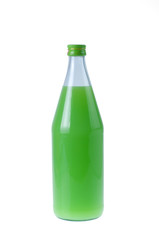 guavas juice in bottle with  isolated white background