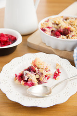 Crumble with summer fruits