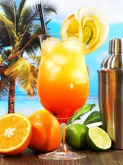 Crédence de cuisine en verre imprimé Buffet, Bar Cocktail - Sex on the Beach