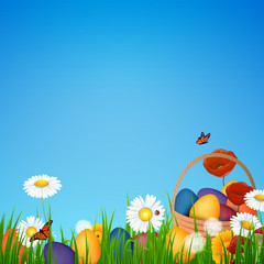 Vector Illustration of an Easter Background